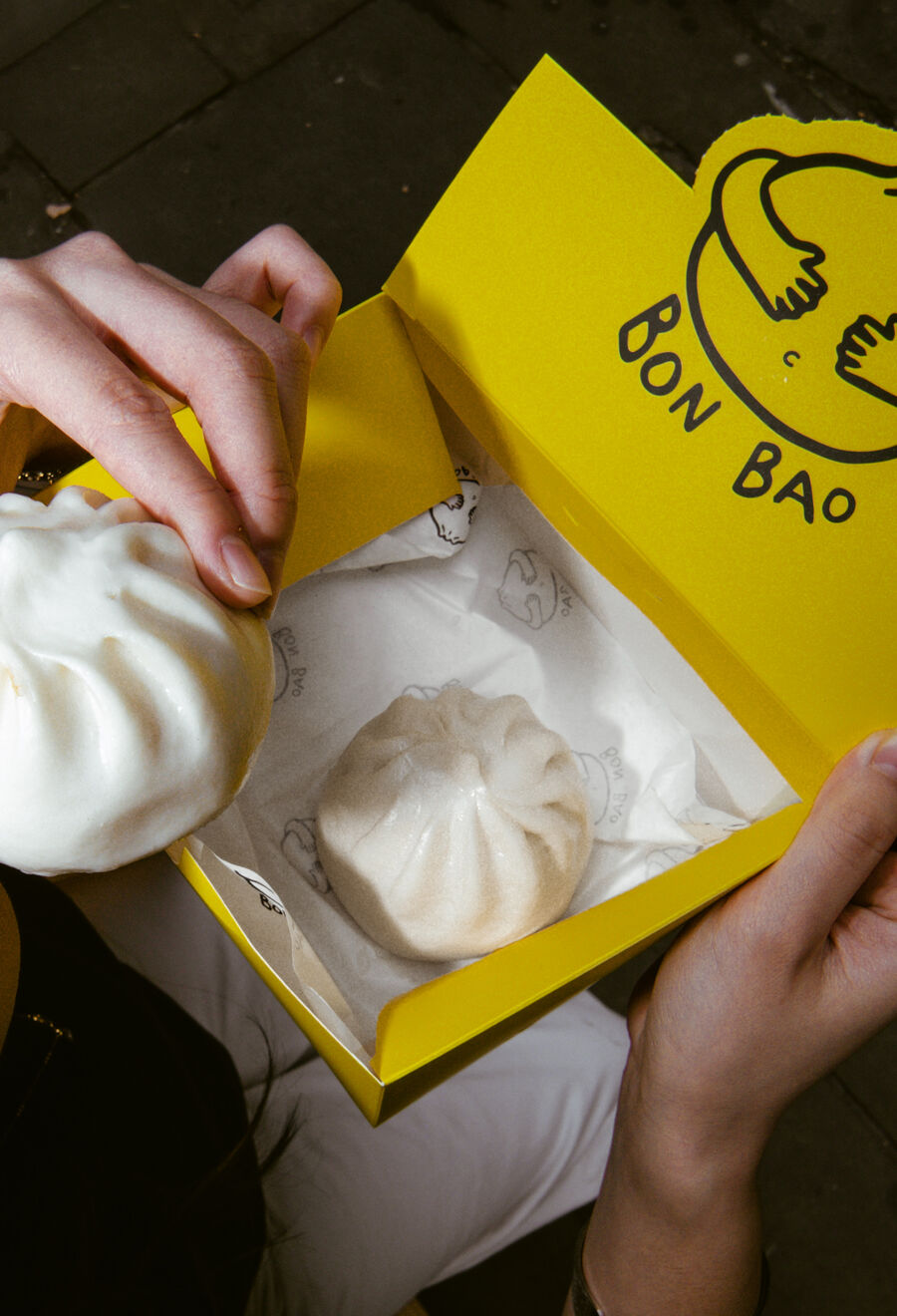Pan-fried sheng jian bao